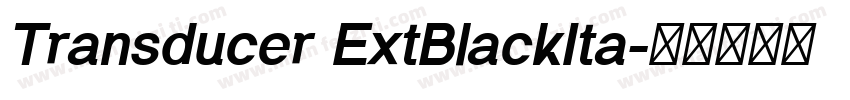 Transducer ExtBlackIta字体转换